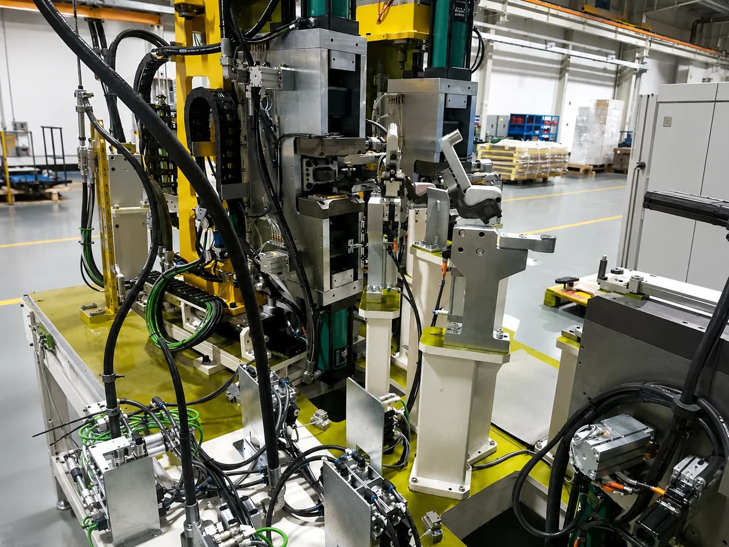 Cylinder block assembly and inspection station for custom automation